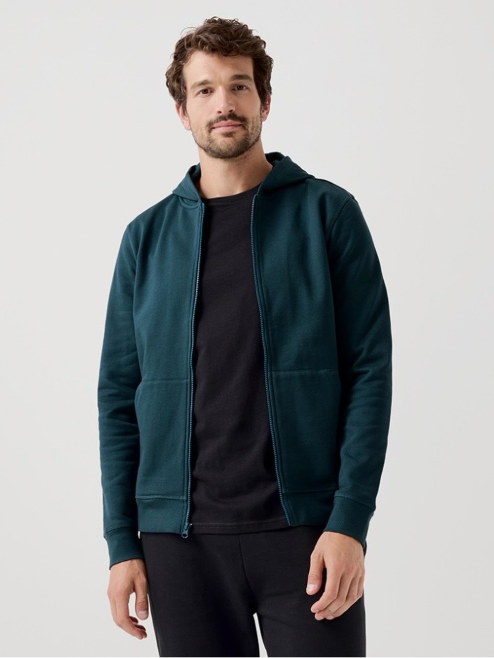 Pact Hoodie Mens Sz M Hooded Organic Cotton Full Zip Casual Pockets Sustainable